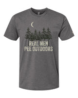 Real Men Pee Outdoors Tan Tee