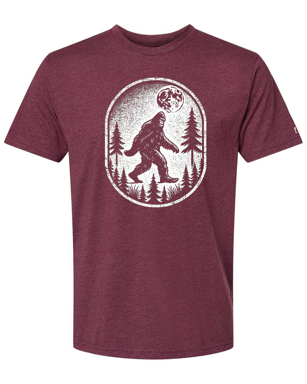 Bigfoot Print Scene Black Tee