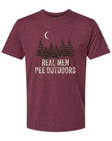 Real Men Pee Outdoors Tan Tee