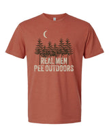 Real Men Pee Outdoors Tan Tee