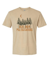 Real Men Pee Outdoors Orange Tee