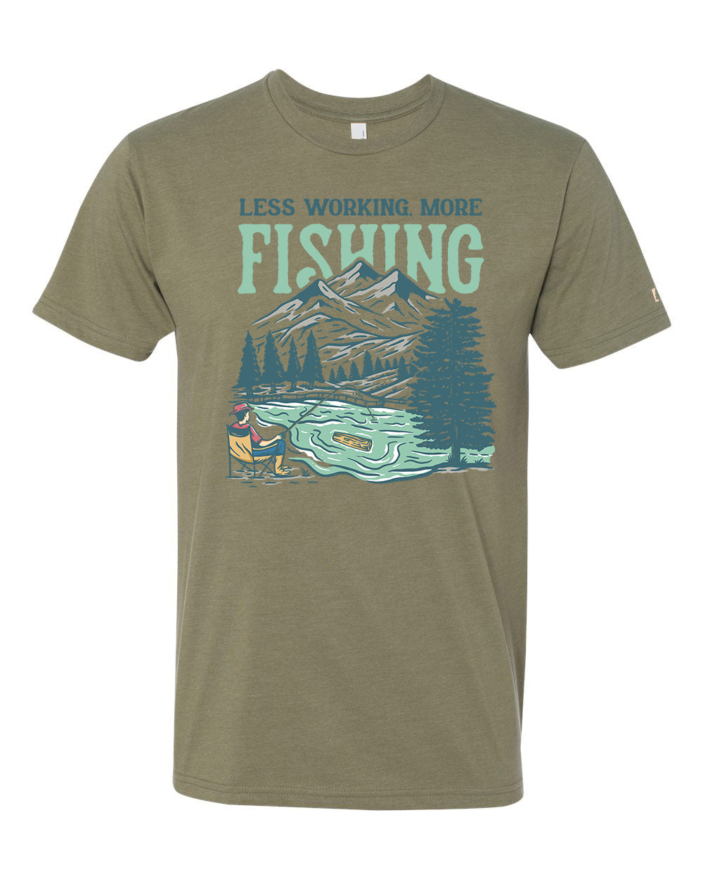 Less Working More Fishing Tee