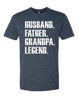 Father Grandpa Legend White Tee