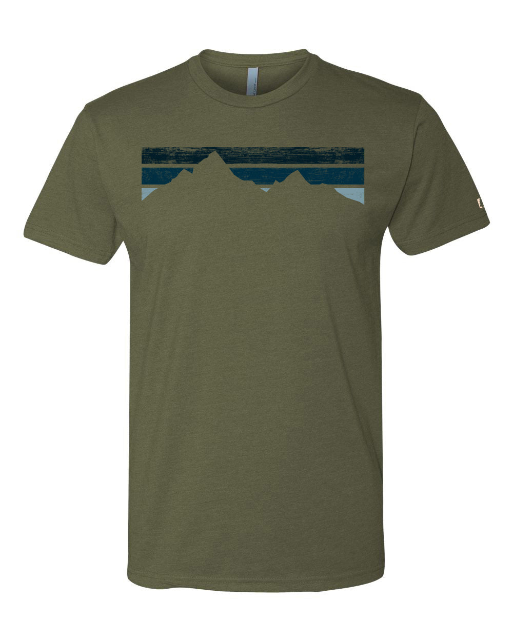 Blue Stripe Mountains Tee