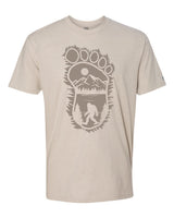 Bigfoot Print Scene Tan Tee