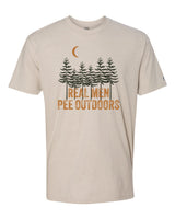 Real Men Pee Outdoors Orange Tee