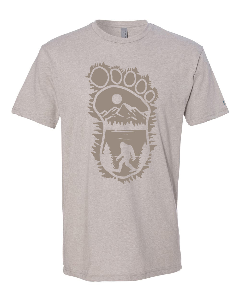 Bigfoot Print Scene Green Tee