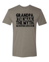 Grandpa Bad Influence Black Tee
