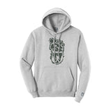 Bigfoot Print Scene Misty Green Hoodie