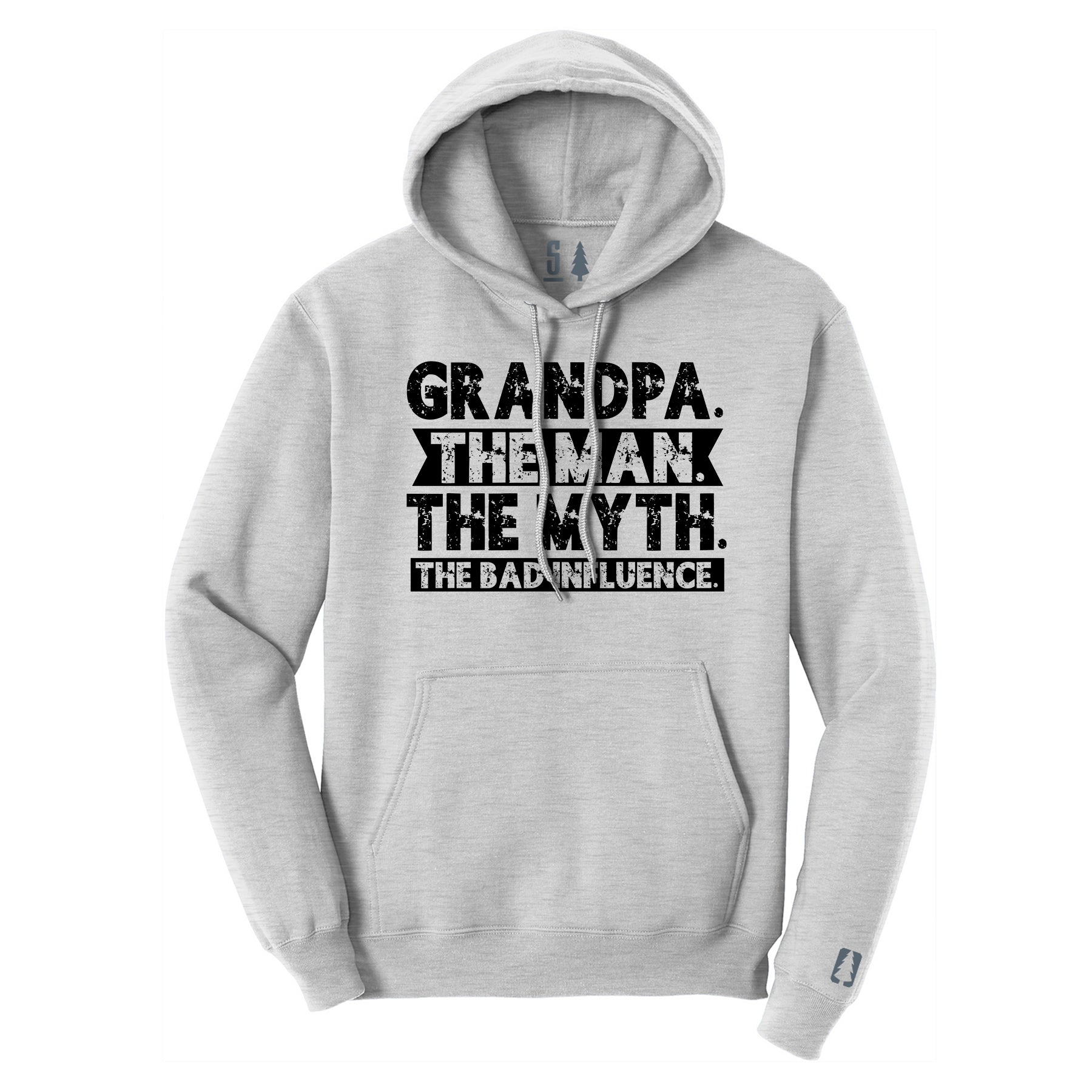 Grandpa Bad Influence Black Hoodie