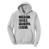 Father Grandpa Legend Hoodie Black
