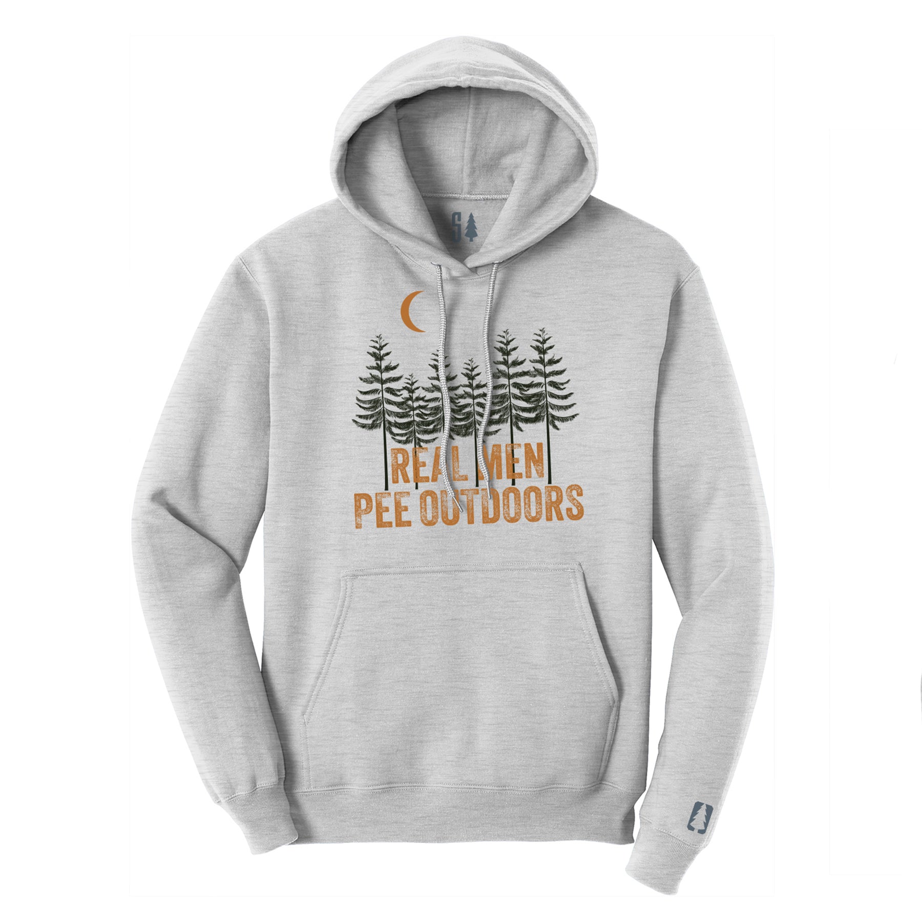 Real Men Pee Outdoors Orange Hoodie