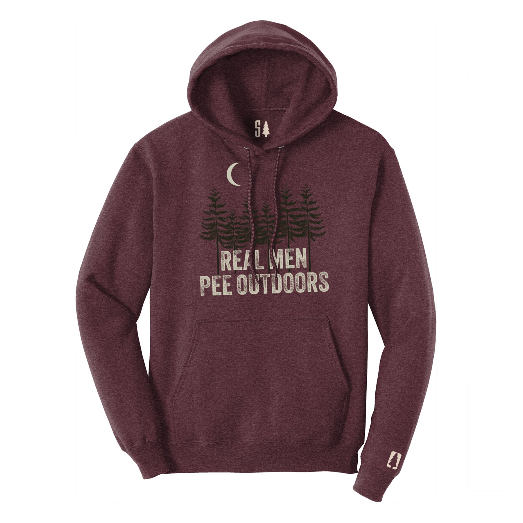 Real Men Pee Outdoors Tan Hoodie