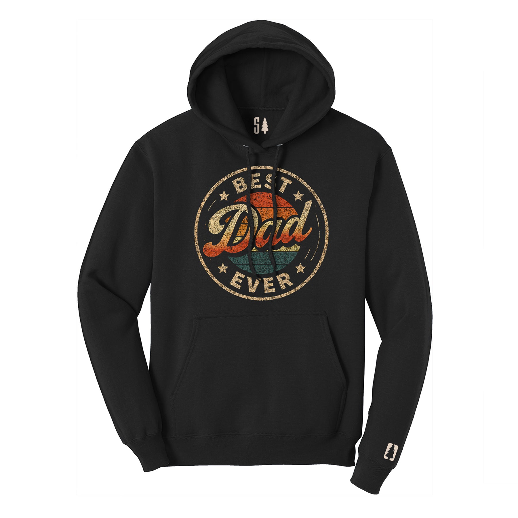 Best Dad Ever Retro Sunset Hoodie