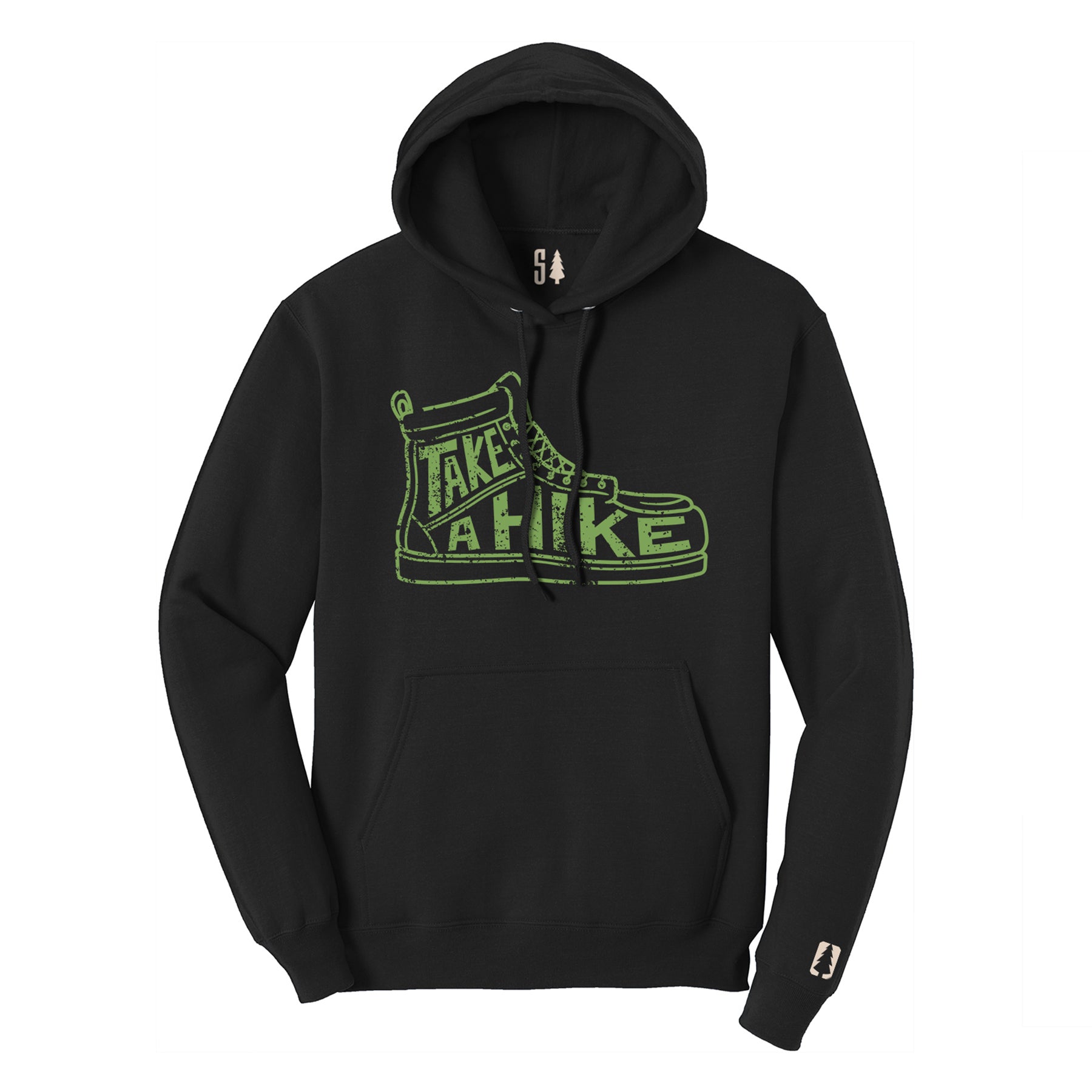 Take A Hike Green Hoodie