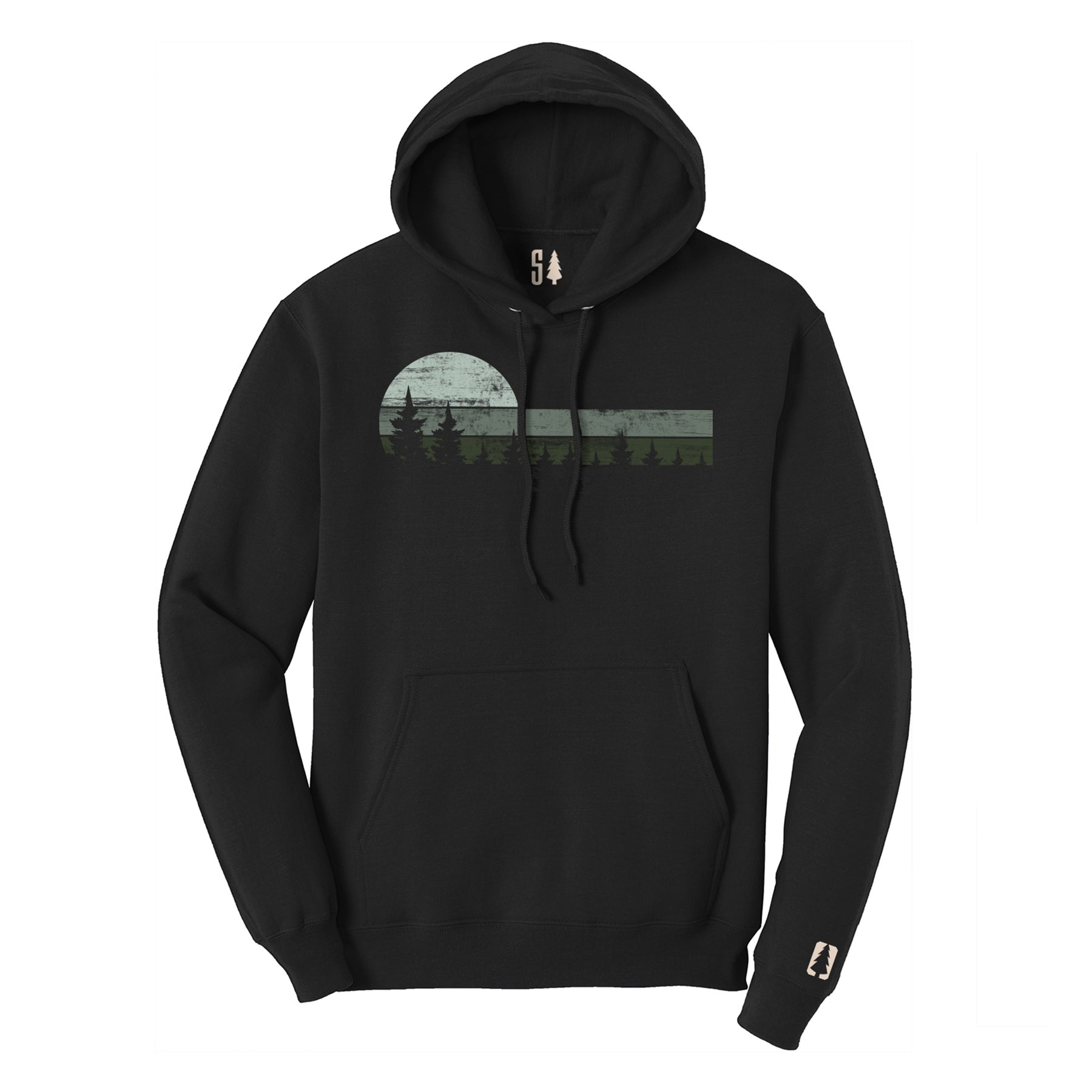 Tree Stripe Silhouette Hoodie