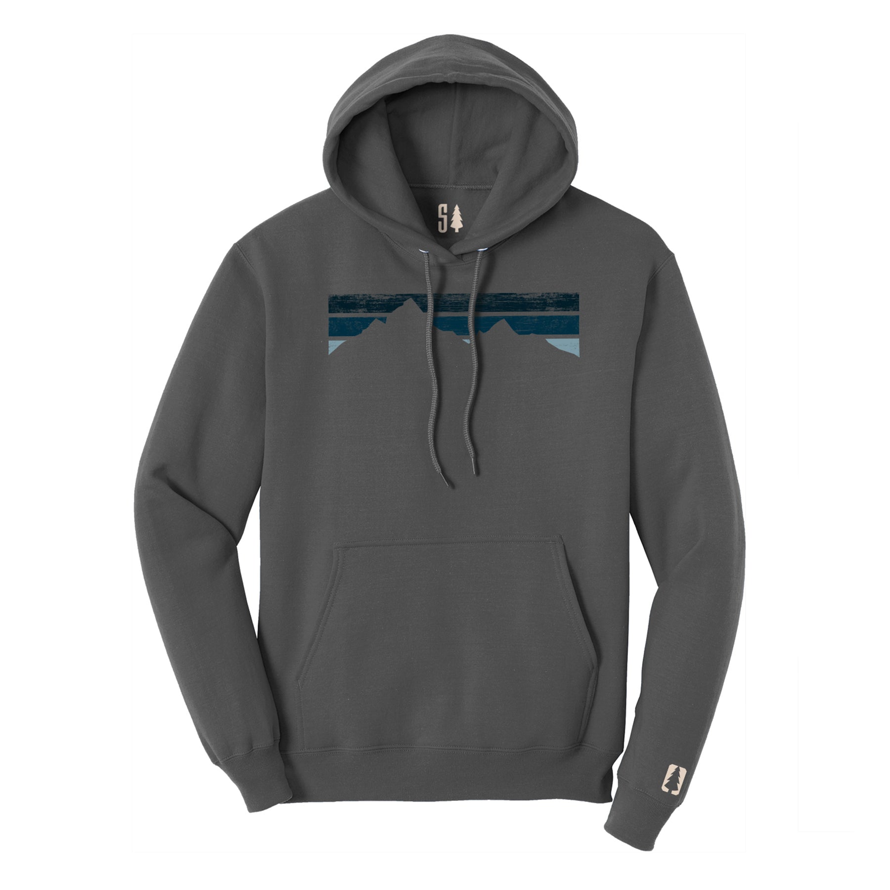 Blue Stripe Mountains Hoodie