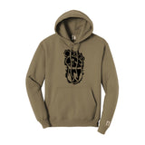 Bigfoot Print Scene Black Hoodie