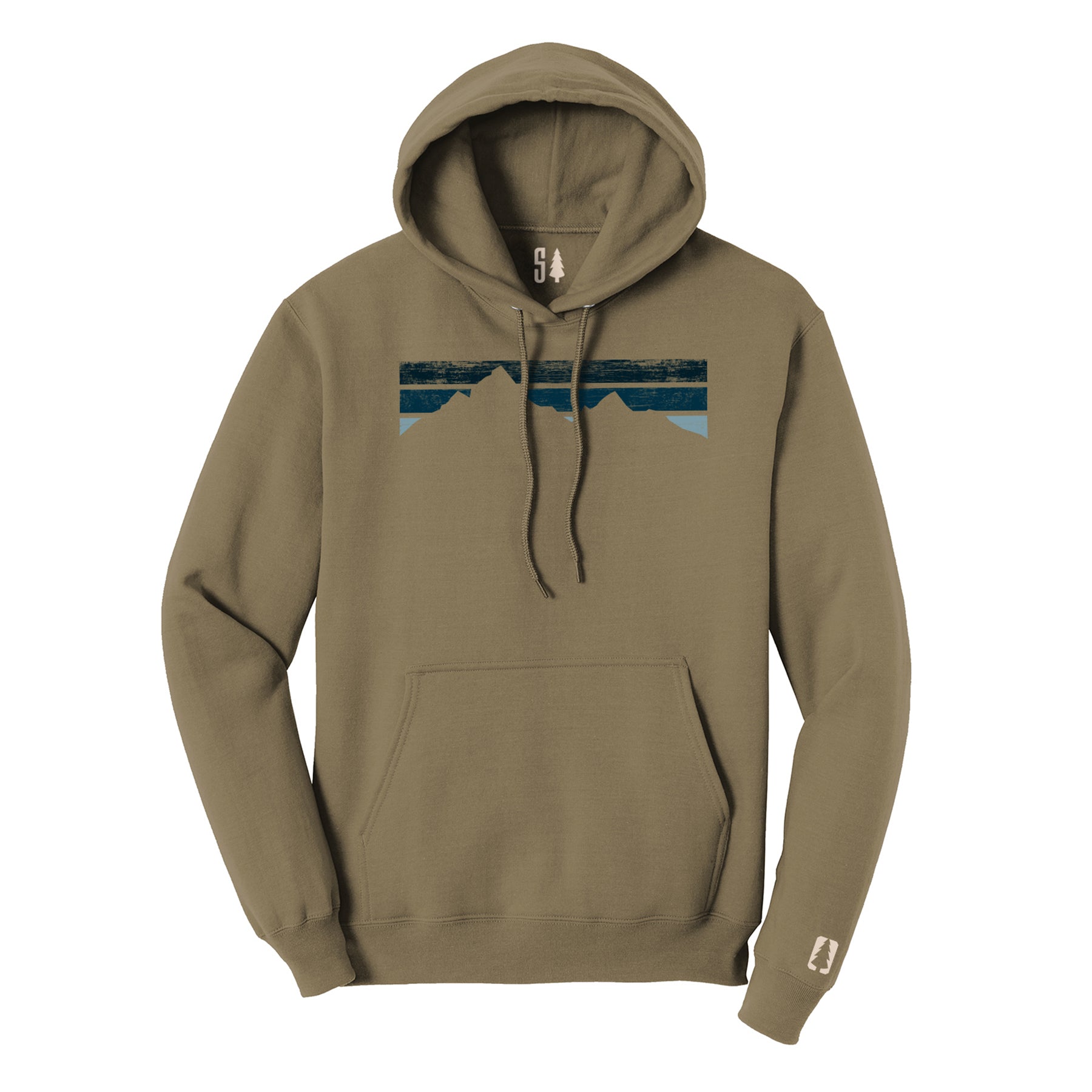 Blue Stripe Mountains Hoodie