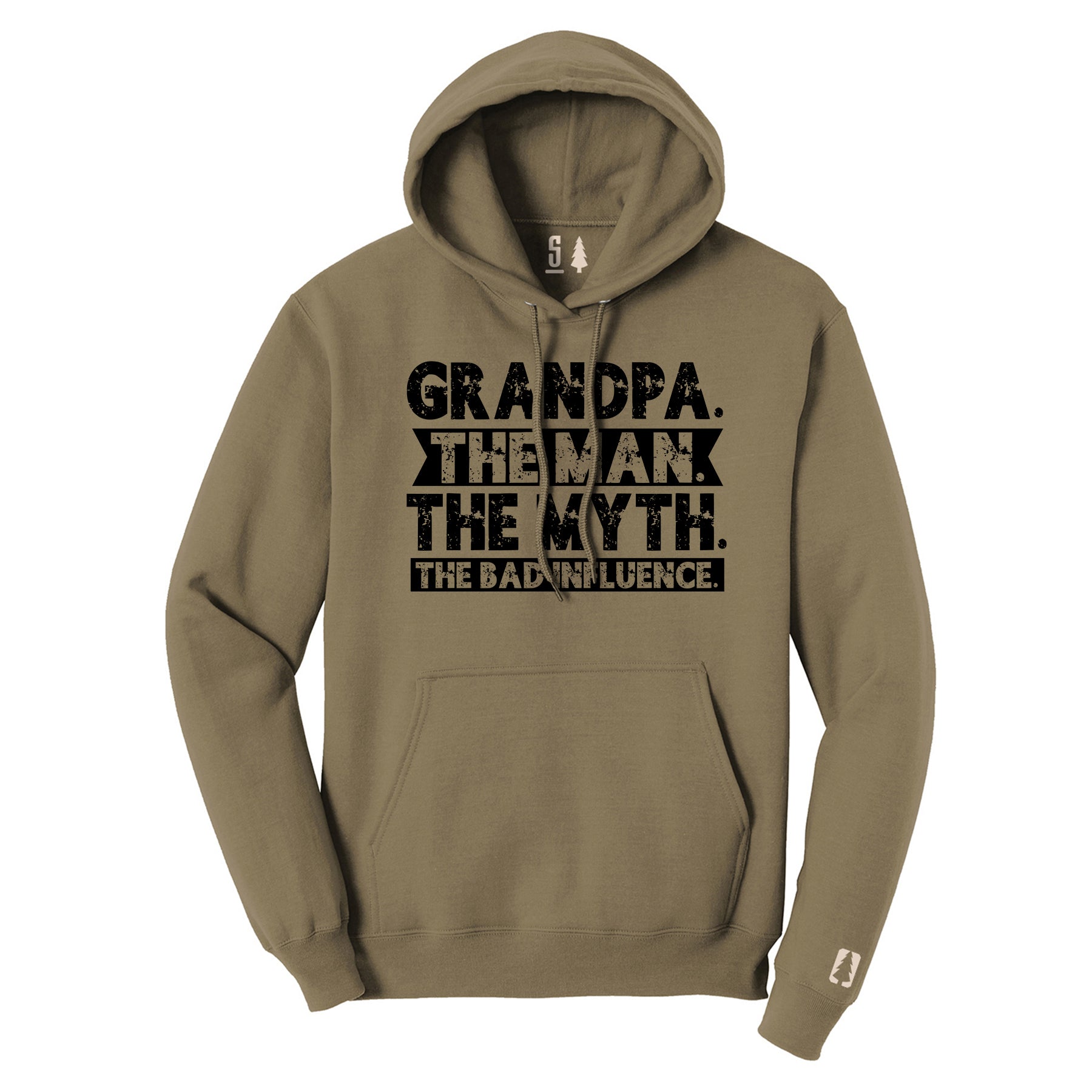 Grandpa Bad Influence Black Hoodie
