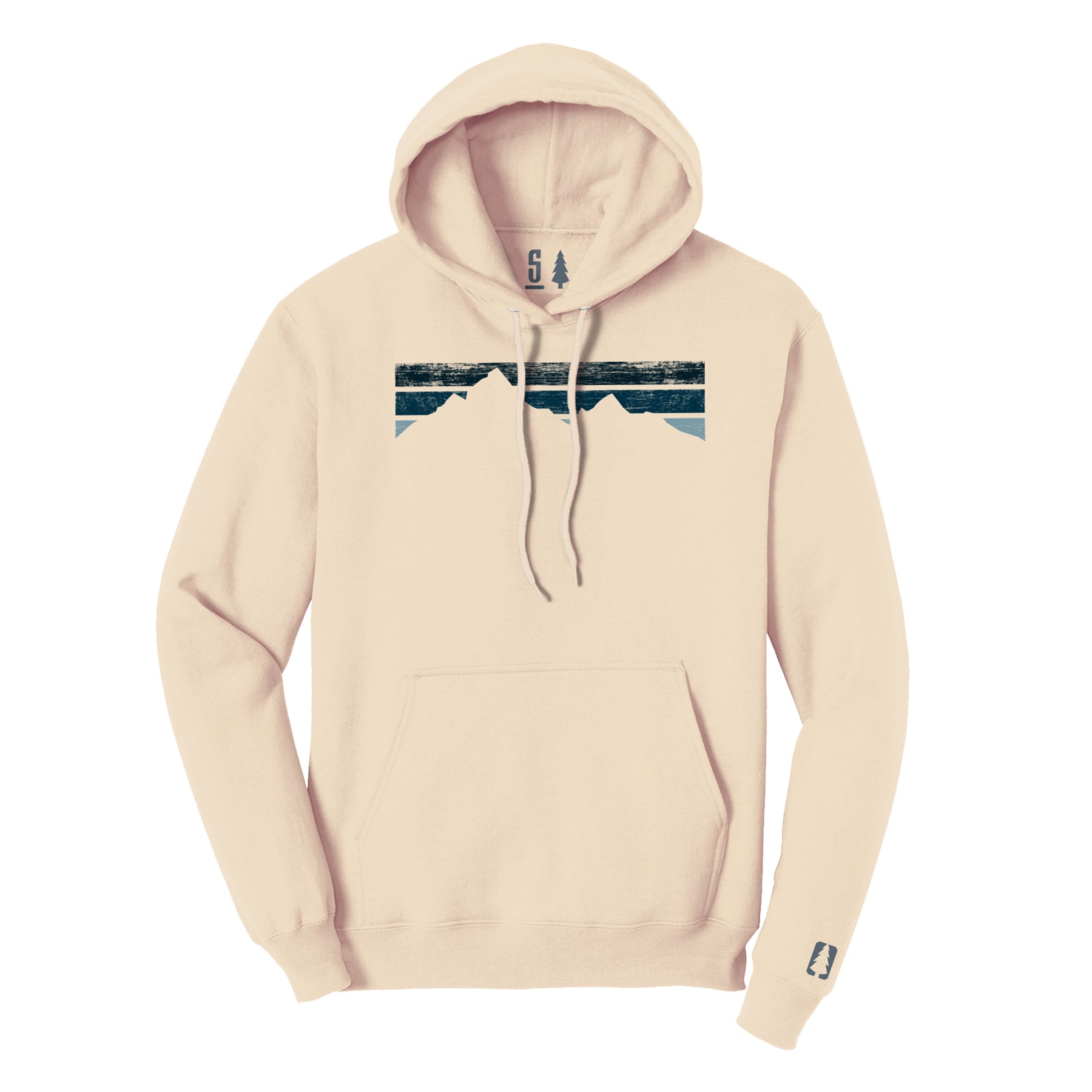 Blue Stripe Mountains Hoodie