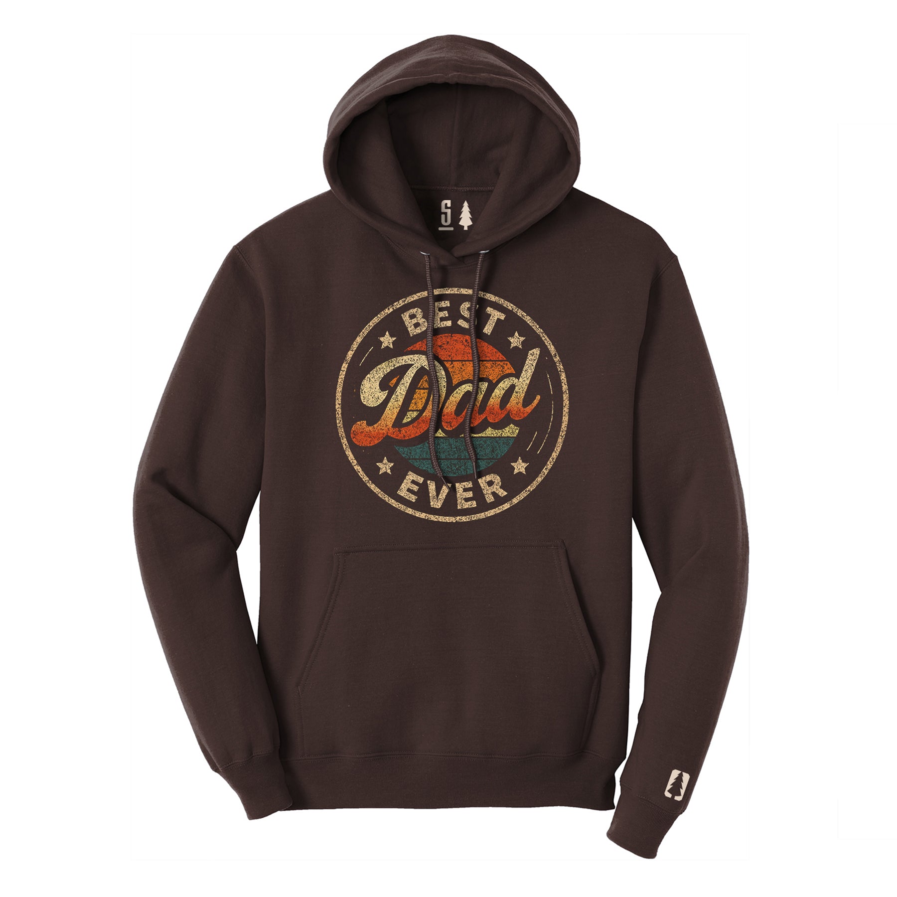 Best Dad Ever Retro Sunset Hoodie