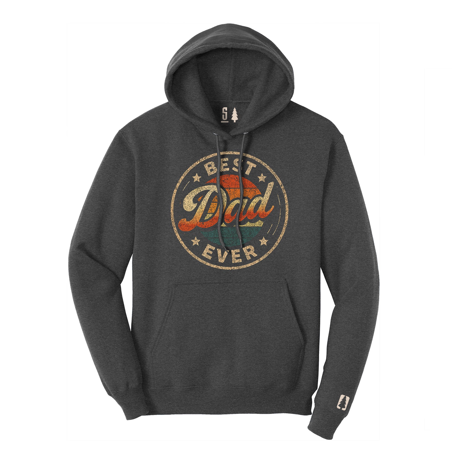 Best Dad Ever Retro Sunset Hoodie