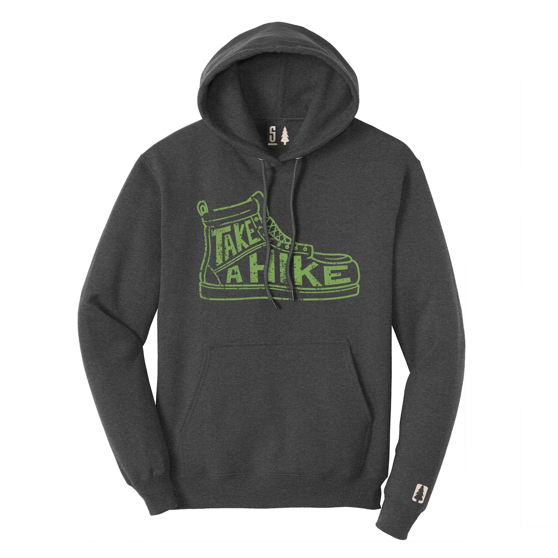 Take A Hike Green Hoodie