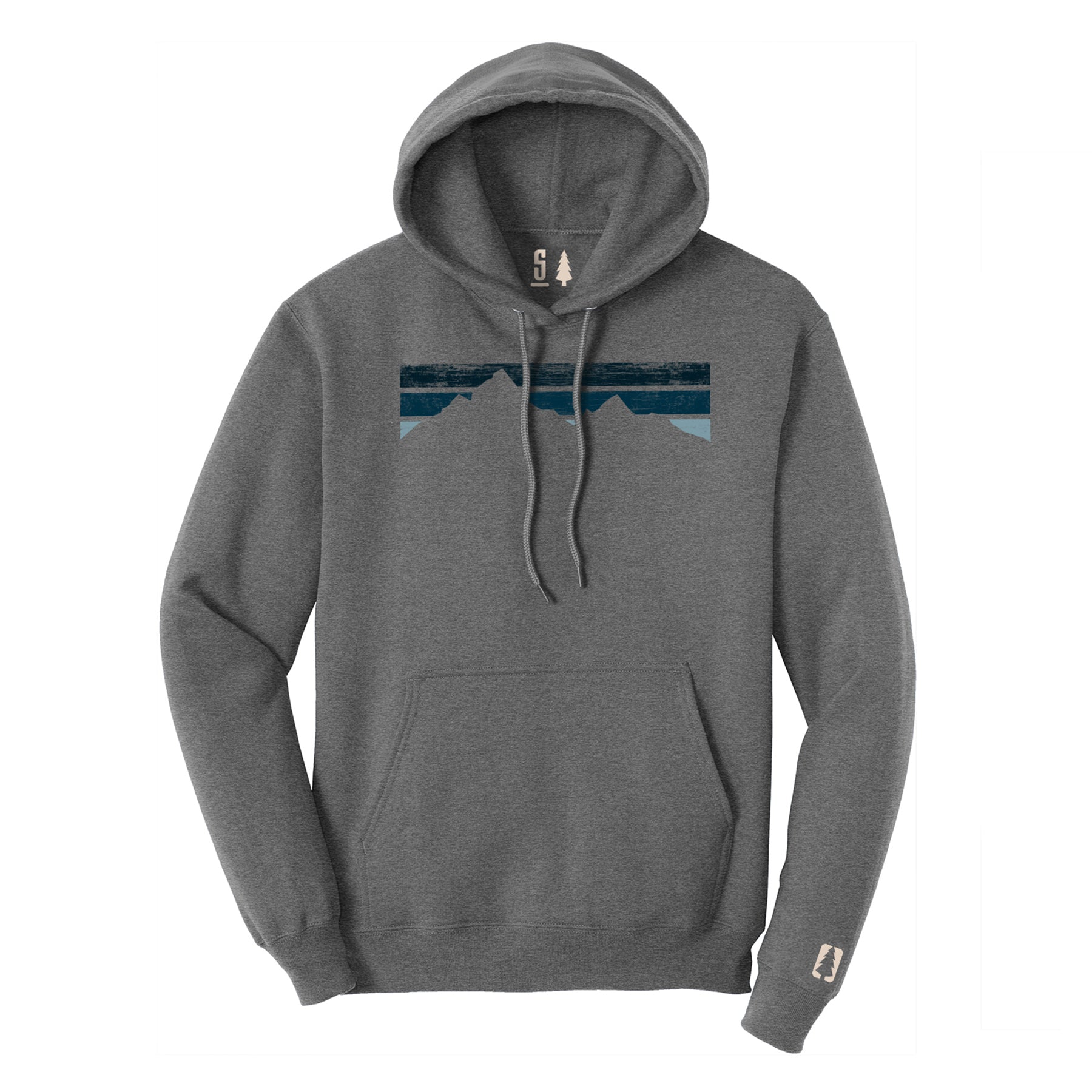 Blue Stripe Mountains Hoodie