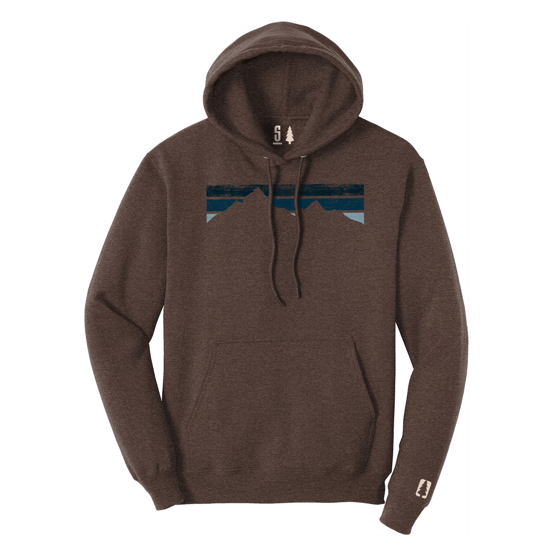 Blue Stripe Mountains Hoodie