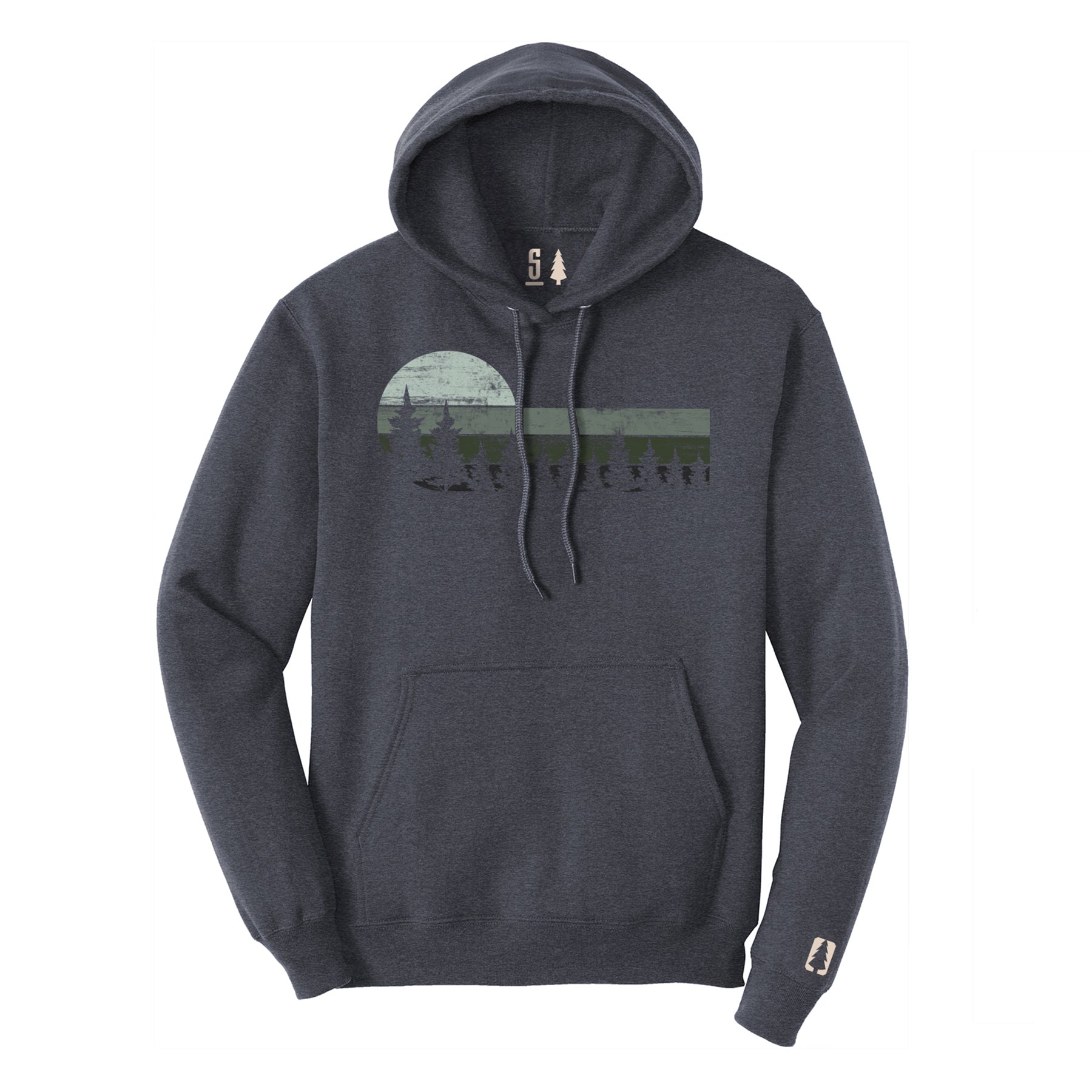 Tree Stripe Silhouette Hoodie