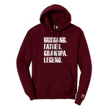 Father Grandpa Legend Hoodie White