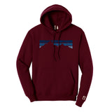 Blue Stripe Mountains Hoodie