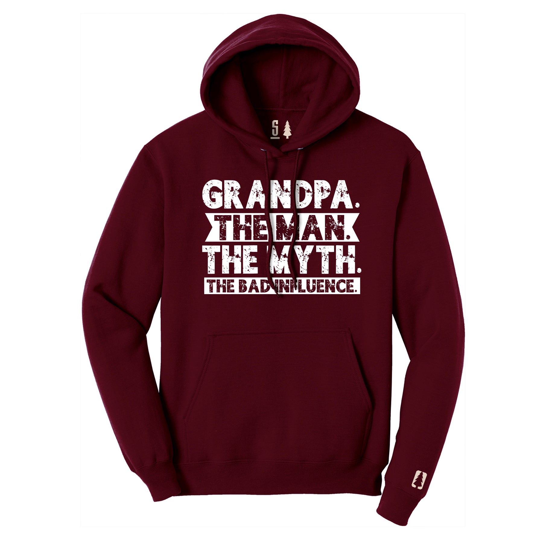 Grandpa Bad Influence White Hoodie