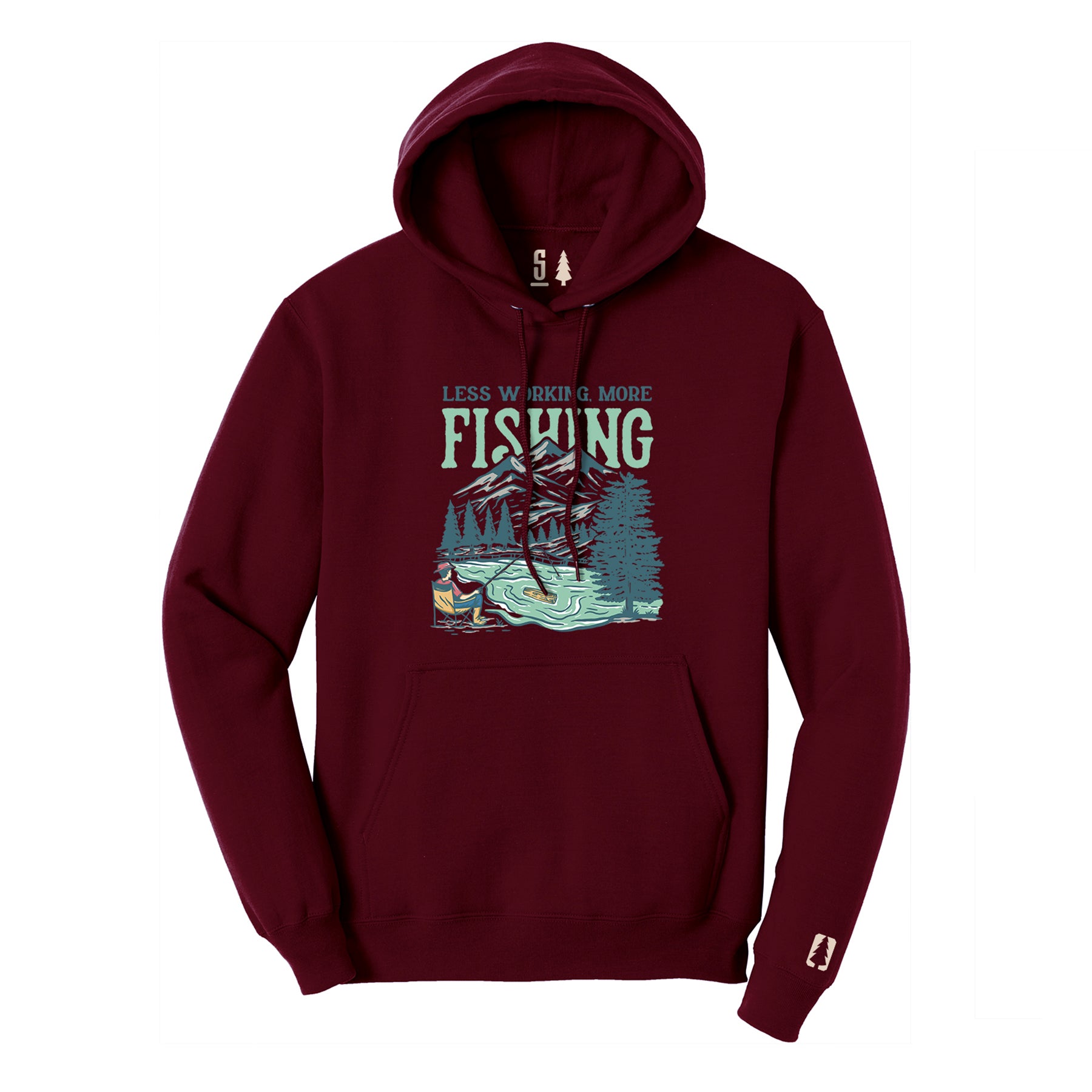 Less Working More Fishing Hoodie