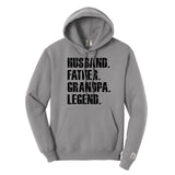 Father Grandpa Legend Hoodie Black