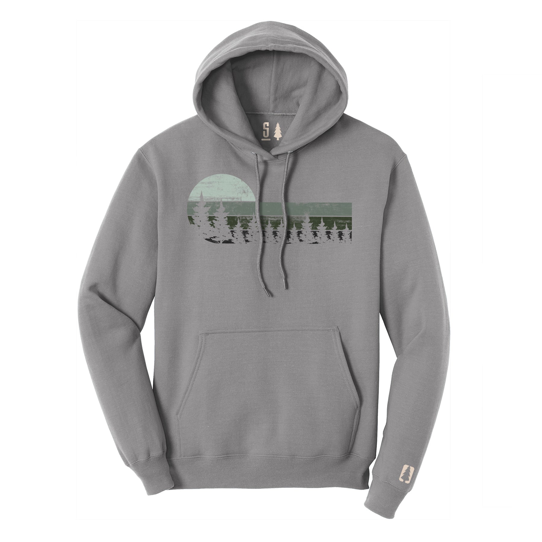 Tree Stripe Silhouette Hoodie
