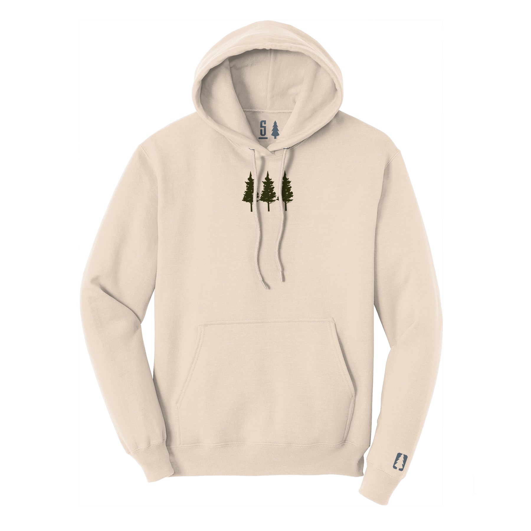 Three Trees Green Hoodie