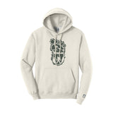 Bigfoot Print Scene Misty Green Hoodie