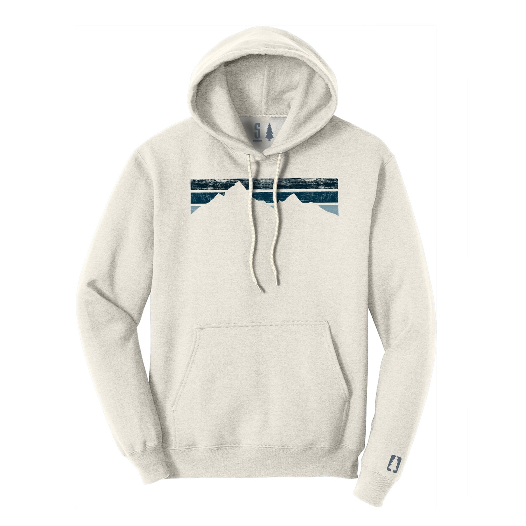 Blue Stripe Mountains Hoodie