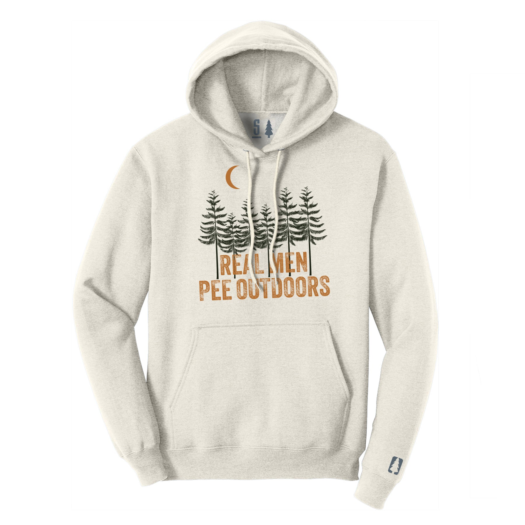 Real Men Pee Outdoors Orange Hoodie