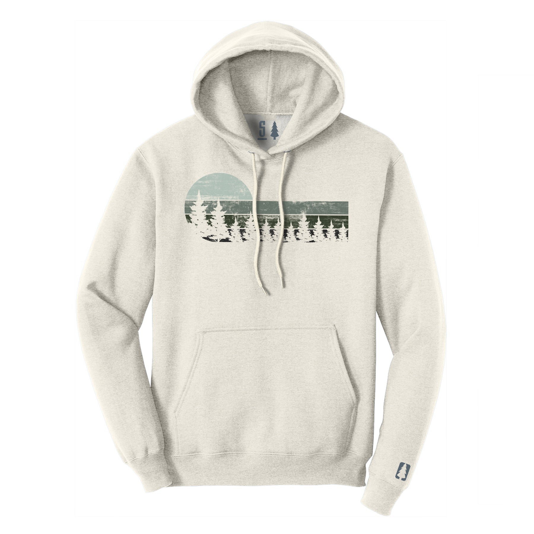Tree Stripe Silhouette Hoodie