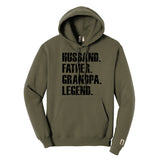 Father Grandpa Legend Hoodie Black