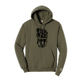 Bigfoot Print Scene Black Hoodie