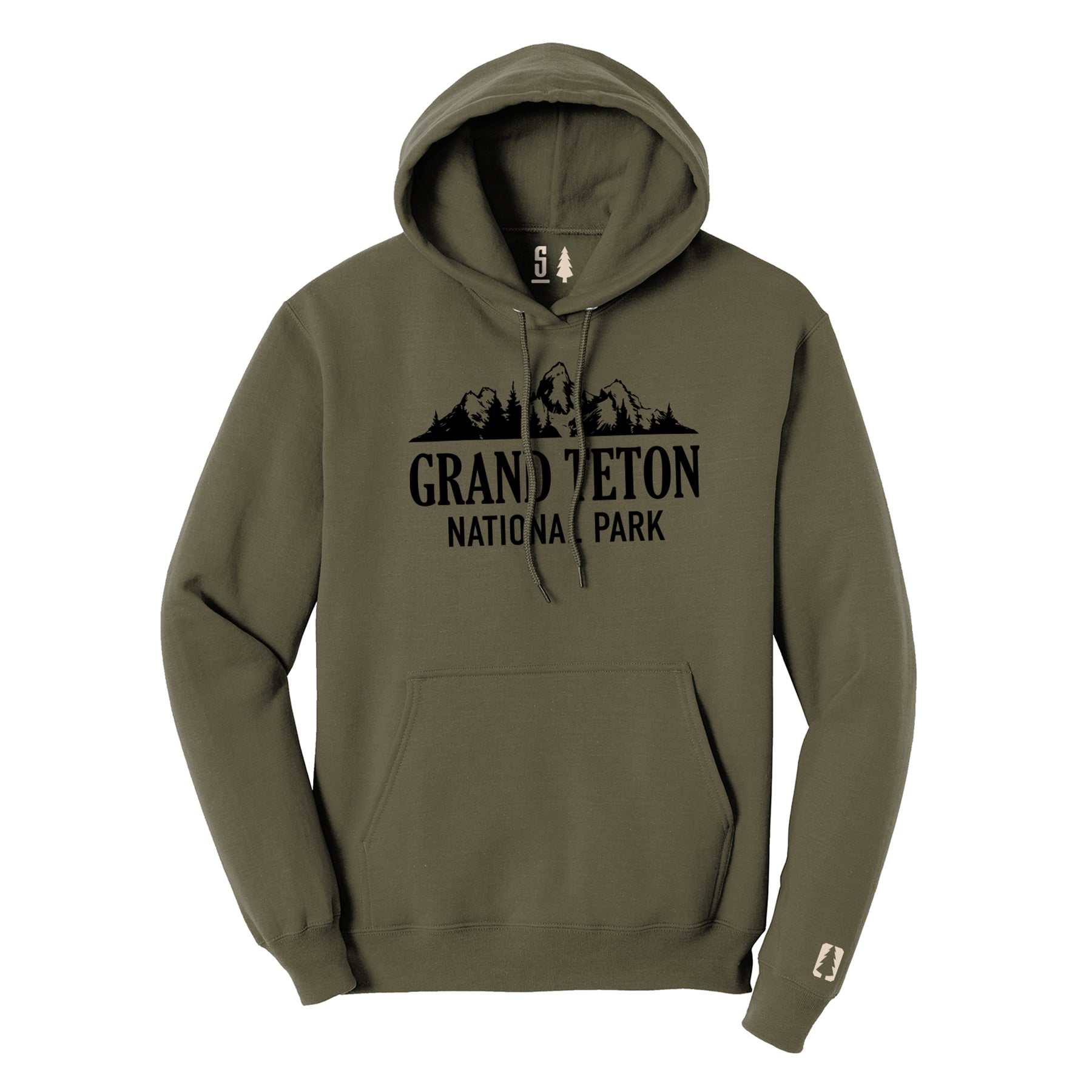 Grand Teton National Park Hoodie Black