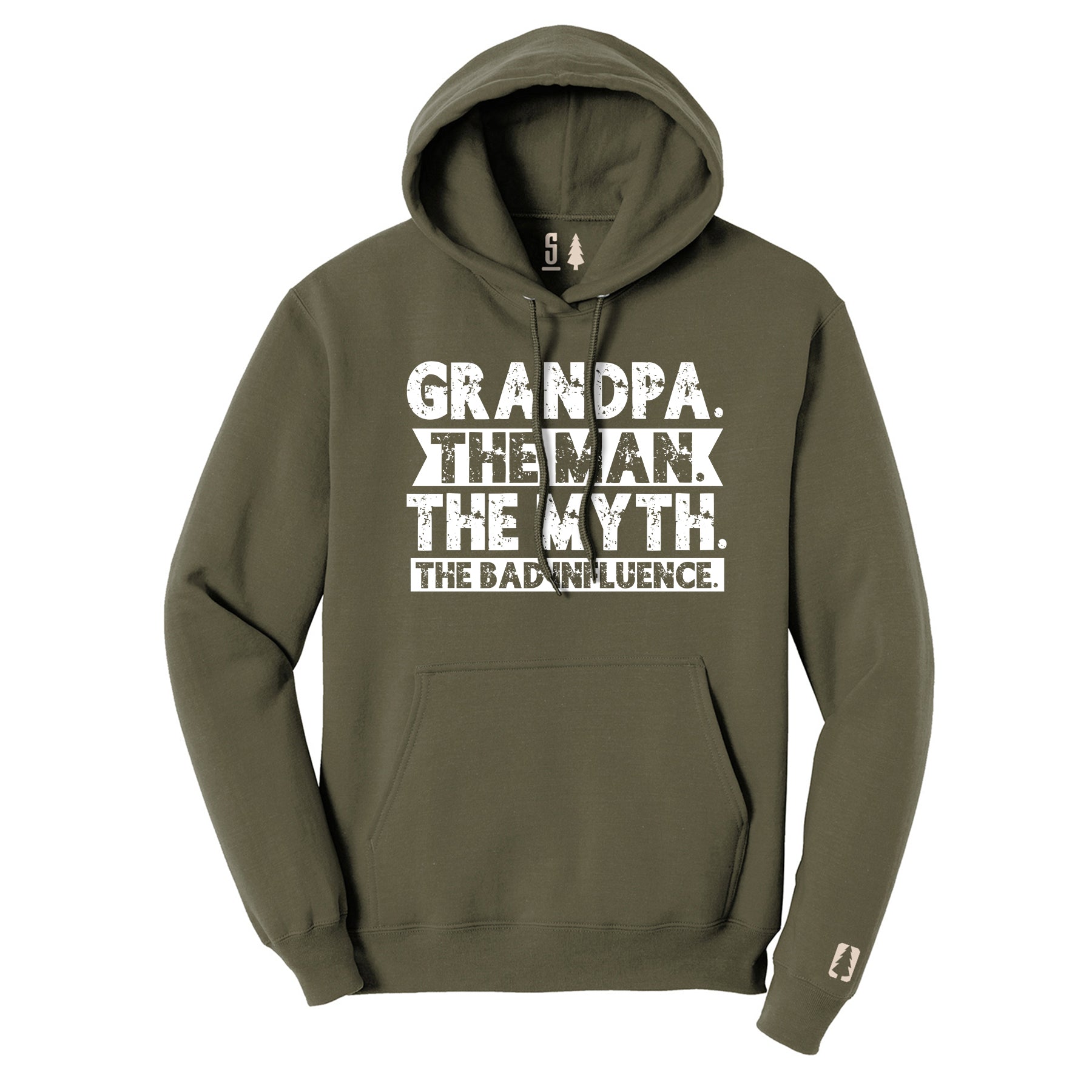 Grandpa Bad Influence White Hoodie
