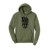 Bigfoot Print Scene Black Hoodie