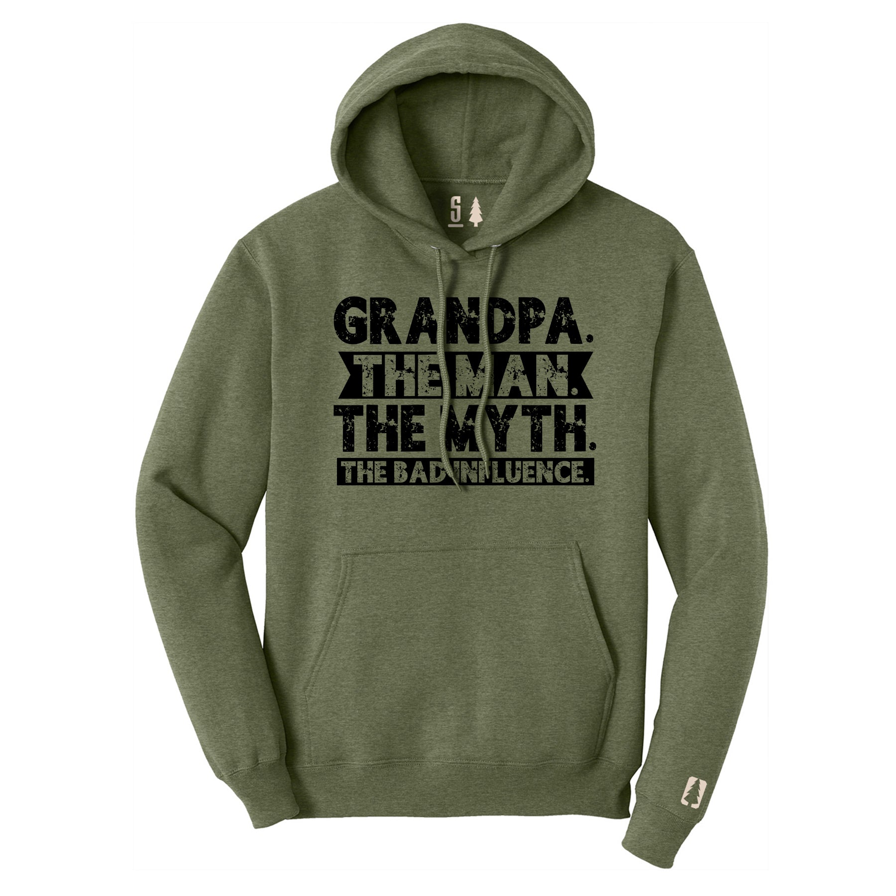 Grandpa Bad Influence Black Hoodie