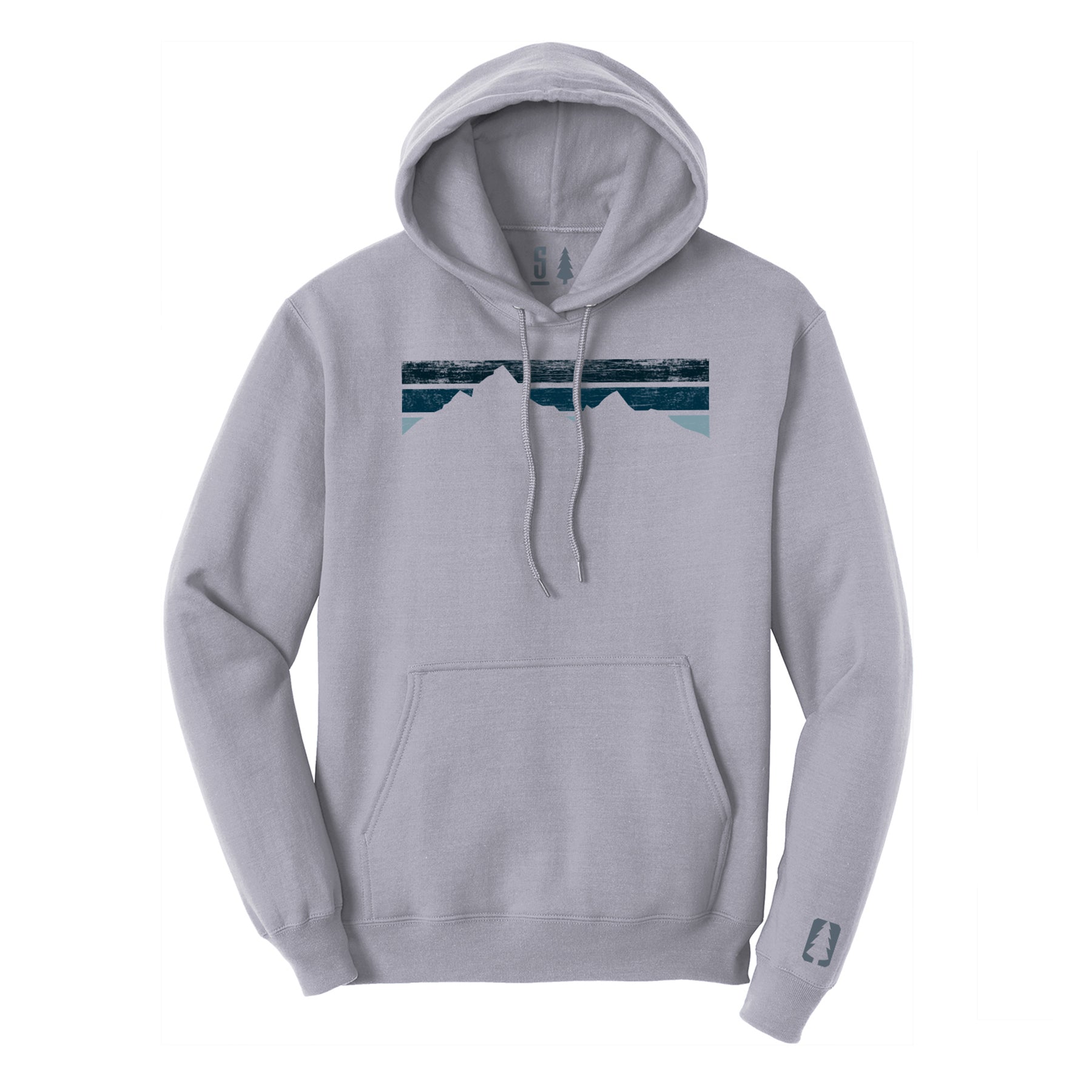 Blue Stripe Mountains Hoodie