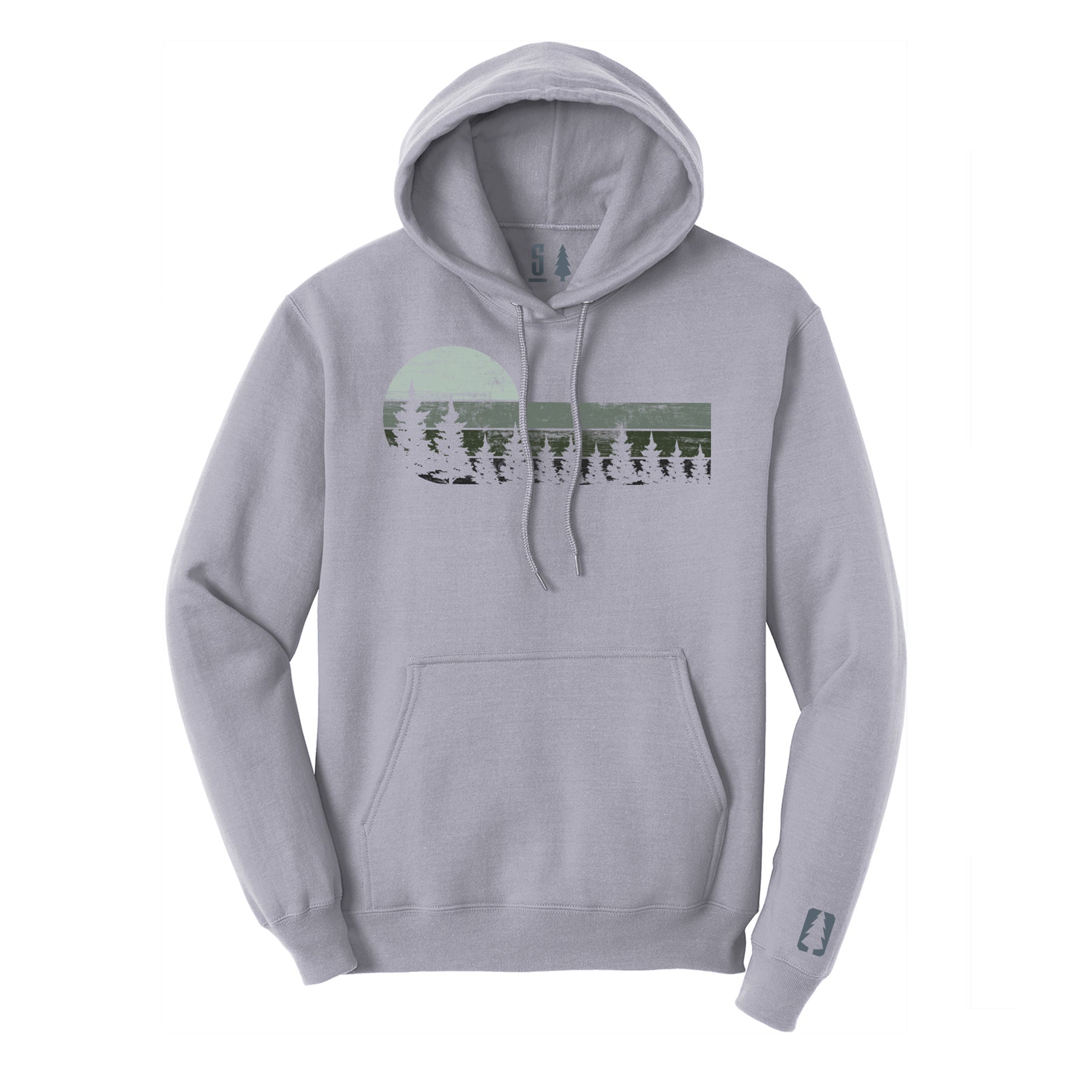 Tree Stripe Silhouette Hoodie